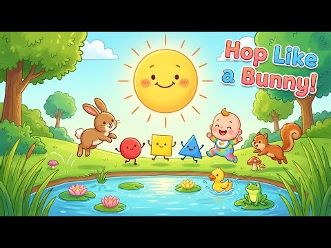 Bunny Hopping Freeze Dance Song | Toddler Action & Movement