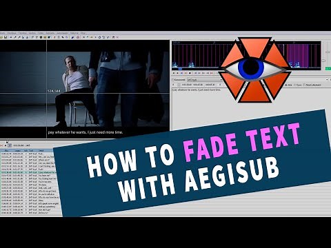How to FADE IN & FADE OUT SUBTITLES with Aegisub