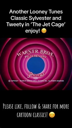 Another Looney Tunes Classic Sylvester and Tweety in ‘The Jet Cage’ enjoy! 😊#fypシ #fy #foryou #enjoy #lol #likeandcomment #haterswillbeblocked #nohaters #pleasesupport #autismawareness #classiccartoons #funnycartoons #thegoodolddays #merriemelodies #looneytunes #whatsupdoc #thatsallfolks #melblanc #sylvestercat #tweetybird
