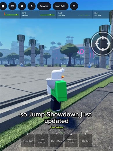 the hand kinda trash | Game: Jump Showdown Update Shenanigans | #roblox #jumpshowdown #fyp #fy #jojo