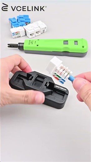 How to Use a Cat6 Keystone Punch Down Tool Set?#shorts #cat6 #keystonejack #punchdown #toolset #diy