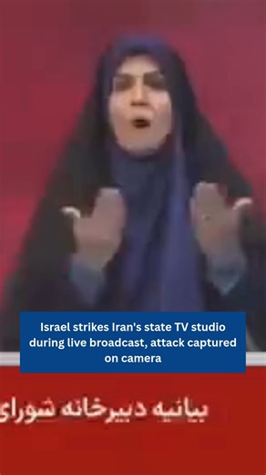 Israeli forces struck the headquarters of Iran’s state-run IRINN TV during a live broadcast, reportedly halting transmission mid-criticism of Israel. The explosion, captured on camera, followed a warning by Israel to evacuate the area. Iran condemned the strike as a “war crime,” with footage showing the presenter fleeing as the studio filled with dust and the screen shattered. #IsraelIranTensions #Tehran #Israel #Iran | MiD DAY