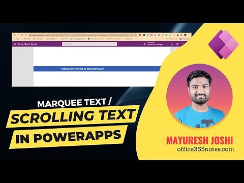 PowerApps Scrolling Text (Right to Left & Left to Right)