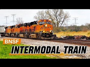 Epic BNSF Intermodal Train Action in Coal City