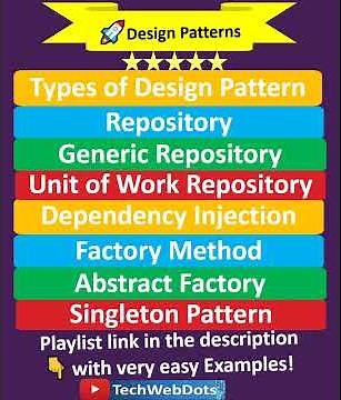 🧡 Design Patterns in C# | Playlist link in description 🧡✌️