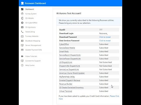 Rossware Quickie - Rossware Dashboard to start, stop and restart your Rossware Hosted Server