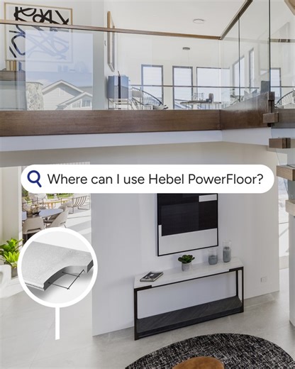Whether you’re building upper-level decks or full suspended floors, PowerFloor panels deliver fast installs, exceptional sound and thermal performance, and a concrete-like feel without the weight constraints. Ideal for engineers, builders and renovators looking to build lighter and faster while meeting build requirements. Want to learn more? Visit hebel.com.au/products/panels/powerfloor/ #Hebel #CSR #PowerFloor #CommercialConstruction #SmartSolutions | CSR Hebel