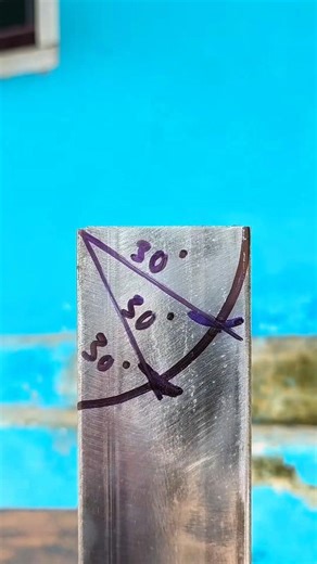 Tricks for drawing a 30° angle with precision and accuracy. #skills #creative #diytools #welding