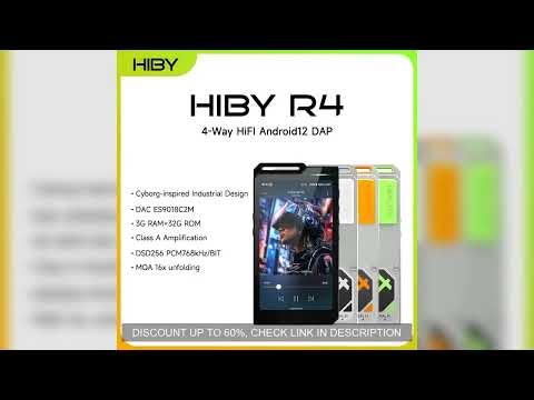 HiBy R4 ES9018Q2M*4 Android12 HiFi Music Player MP3 Audio Bluetooth WiFi DSD256 MQA 16x USB DAC Head