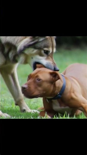 pit bull vs wolf