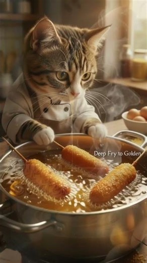 Perfect Crispy USA Corn Dogs! 🌽🌭 #shorts