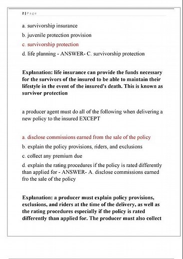 PRIMERICA LIFE INSURANCE EXAM VERSION A AND B NEWEST ACTUAL EXAM COMPLETE 300 QUESTIONS AND CORRECT