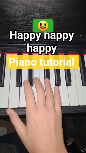 happy happy happy piano tutorial easy 😃 #piano