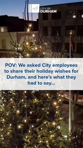 From the bottom of our hearts, we want to wish the Bull City a happy holiday!🎄 And a big shoutout goes to our employees who are working through the holidays to make sure our community stays safe and sound. We see you, and we appreciate all that you do!❤️💛💙 | City of Durham, NC Government