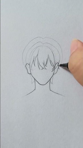 Tutorial on how to draw a boy's hairstyle Simple strokes Learn to draw from scratch Drawing proc