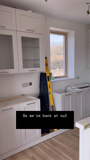 Progress visit! We can’t wait to share the finished product. This kitchen is unreal 😍