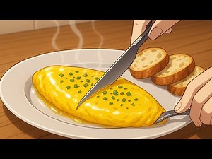 ASMR Cooking 🍳 Perfect Fluffy Omelette Recipe | Relaxing No Talking