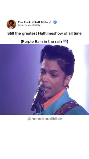 Rock N Roll Bible - Guitars & Live Performances 🎸 on Instagram: "🎸 Follow @therocknrollbible for more. Prince’s Super Bowl XLI halftime show in 2007 is widely ranked as the best ever. He opened with “Let’s Go Crazy,” powered through classics and covers, and closed with “Purple Rain” in a real rainstorm — turning nature into part of the moment. Critics and fans still call it iconic because of the live energy, unexpected setlist, and unforgettable feel that Sunday brought. ￼"