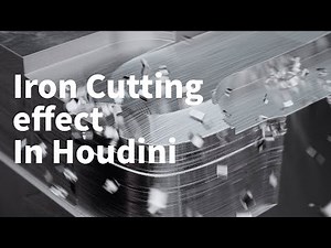 【Houdini tutorial】Using Boolean to complete the iron cutting effect in Houdini