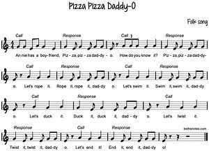 Pizza Pizza Daddy-O Beth's Notes Songs   Resources