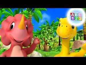 Dinosaur Song | Nursery Rhyme For Babies | Baby Songs | Learn With ABC 123