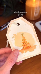 4K views · 537 reactions | paint a tiny christmas tree  perfect for an easy but stunning gift tag video 3/3 watch the other videos and paint the set! follow for more simple watercolor tutorials! #watercolortutorial #watercolorchristmas #christmascrafts | Rachel Wiggins | Facebook