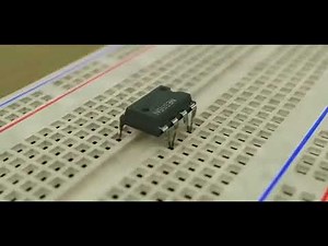 Computer chip walking on a breadboard to “Stayin’ Alive” at high resolution
