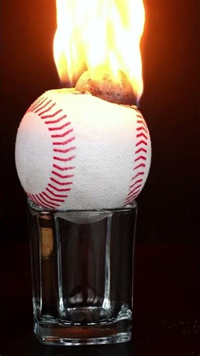What Happens When a 1000°C Ball Touches a Baseball? 🔥⚾ #experiment #satisfying #sfxshow