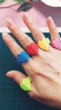 Turn pink paper into a wearable ring #craft #diy