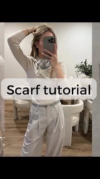 Scarf tutorial using an Hermès scarf 🍊🧣 Chic elegant classy style 🤍
