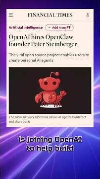 OpenAI Hired OpenClaw Founder #openai #openclaw #ai #shorts