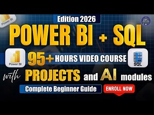Power BI + SQL Course | With AI Modules & Projects | Complete Video Course #powerbi #sql