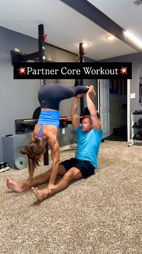 Sarah Gearino| Nutrition, Fitness, & Hormone Expert on Instagram: "Partner Core Routine💥 A bit advanced for some of these moves, but fun giving them a try with your partner, nonetheless👏🏼. Here is the routine: 1️⃣Partner Pikes (wide to narrow) 2️⃣Partner Leg Throw Downs (wide to narrow) 3️⃣Partner Pike Walk Outs 4️⃣Partner Sit up and Pike Perform 1 set of 15 reps, then switch with your partner, so both of you get to do both “sides” of the exercise. Perform 2-3 sets through, when all is said a