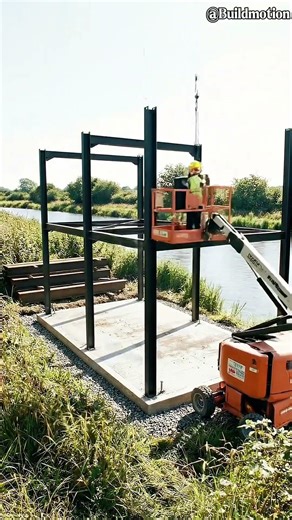 Abandoned Metal Shed Rebuilt | Riverside Tiny House Before & After Transformation #shorts #smallhome