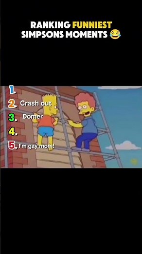 Ranking top 5 Simpsons funniest moments 🤣🤣