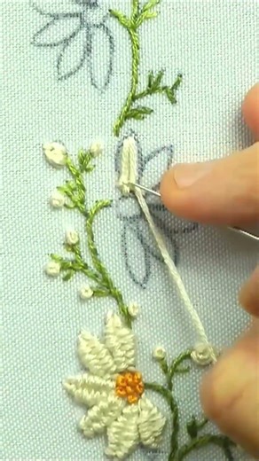 3D Flower Embroidery LAZY DAISY EASY stitch SHORT