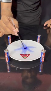 Battery and pen ink experiment #experiment #science #experiment #tiktok | Rkexperiment18