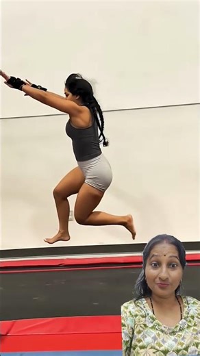 Girl Jumping From Extreme Height 😱 | Unbelievable High Jump Skills 😱😱#shorts