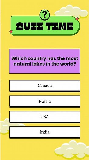 Geography Quiz: Which Country Has the Most Lakes? 🌍 | Trivia Challenge #quizmania #quizgames