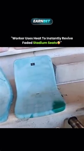 Innoverse on Instagram: "A worker uses precise heat to bring faded stadium seats back to life, melting away years of dirt and restoring their original color in seconds. We do not own any of the content. All credit goes to the respective owners. No copyright infringement intended. #technology #experiment #history #didyouknow #knowledge #veer_editex #fyp #innovation"