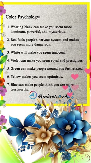 Color Psychology | #motivation #selfimprovement #tricks #quotes #shorts #psychology #shortsfeed