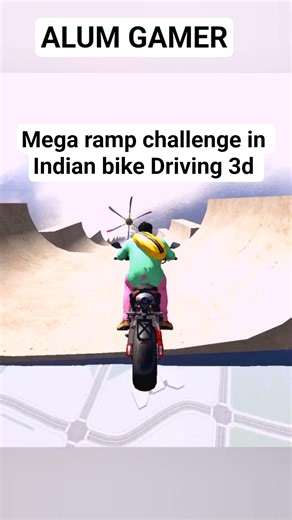 Indian bike Driving 3d cheat codes | Mega ramp challenge in Indian bike Driving 3d |#shorts #gaming