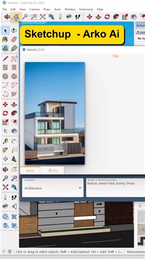 CAD By Simplified Academy on Instagram: "🚨Software - Sketchup🚨 Designed in SketchUp, visualized with Arko AI 🔥 ✅ How to Create Render Using Arko AI in SketchUp 1️⃣ Create your model in SketchUp 2️⃣ Apply materials like paint, tiles, wood, etc. 3️⃣ Set camera view (front, top, interior, etc.) 4️⃣ Upload the image/model to Arko AI and choose render style 5️⃣ Click Generate → Download your realistic render ✅ For more learning you can Enroll now in : 𝟔 𝐒ǔ