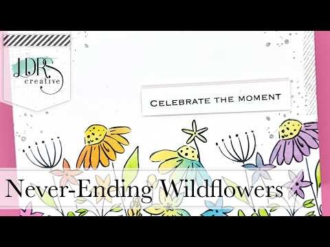 Create a Seamless Floral Border | Never-Ending Wildflowers Stamps and Layering Stencils