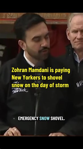 Zohran Mamdani is paying New Yorkers to shovel snow on the day of storm #nyc #mamdani #shovel #snow @Zohran Mamdani