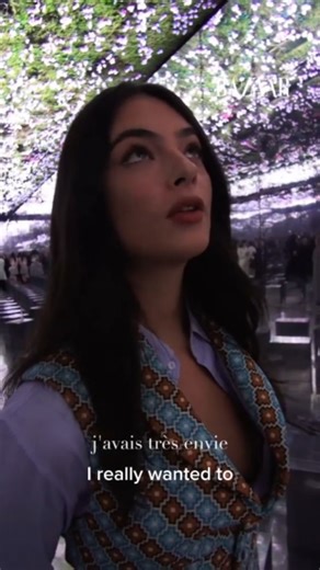 Deva Cassel Source on Instagram: "A little interview with Deva based on the decor of the Haute Couture fashion show Video @bazaarfrance"