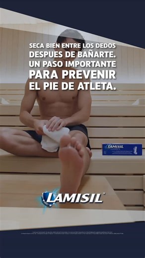 Lamisil on Instagram: "Un hábito simple que protege tus pies del pie de atleta: secarlos bien. 🧼👣 Alivia los síntomas de forma rápida con Lamisil®."