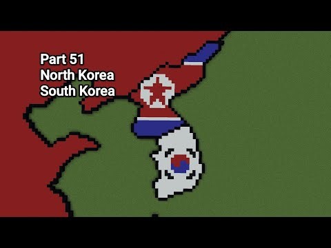 Korea - Small Scale World Flag Map Tutorials in Minecraft (Part 51)