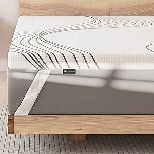 FLEXPEDIC 2 Inch Firm Mattress Full Size - Extra Firm Memory Foam Bed Topper - Back Pain Relief - High Density Coconut Shell Foam Mattress Pad with Skin-Friendly Cover - CertiPUR-US Certified