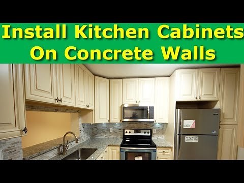 How To Install Kitchen Cabinets On Concrete Brick Walls, Drywall